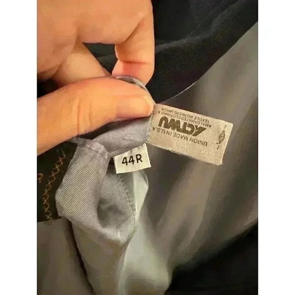 Hart Schaffner & Marx Men's Navy Blazer 44R Jack Nicklaus Gold Buttons Preppy - Picture 5 of 6